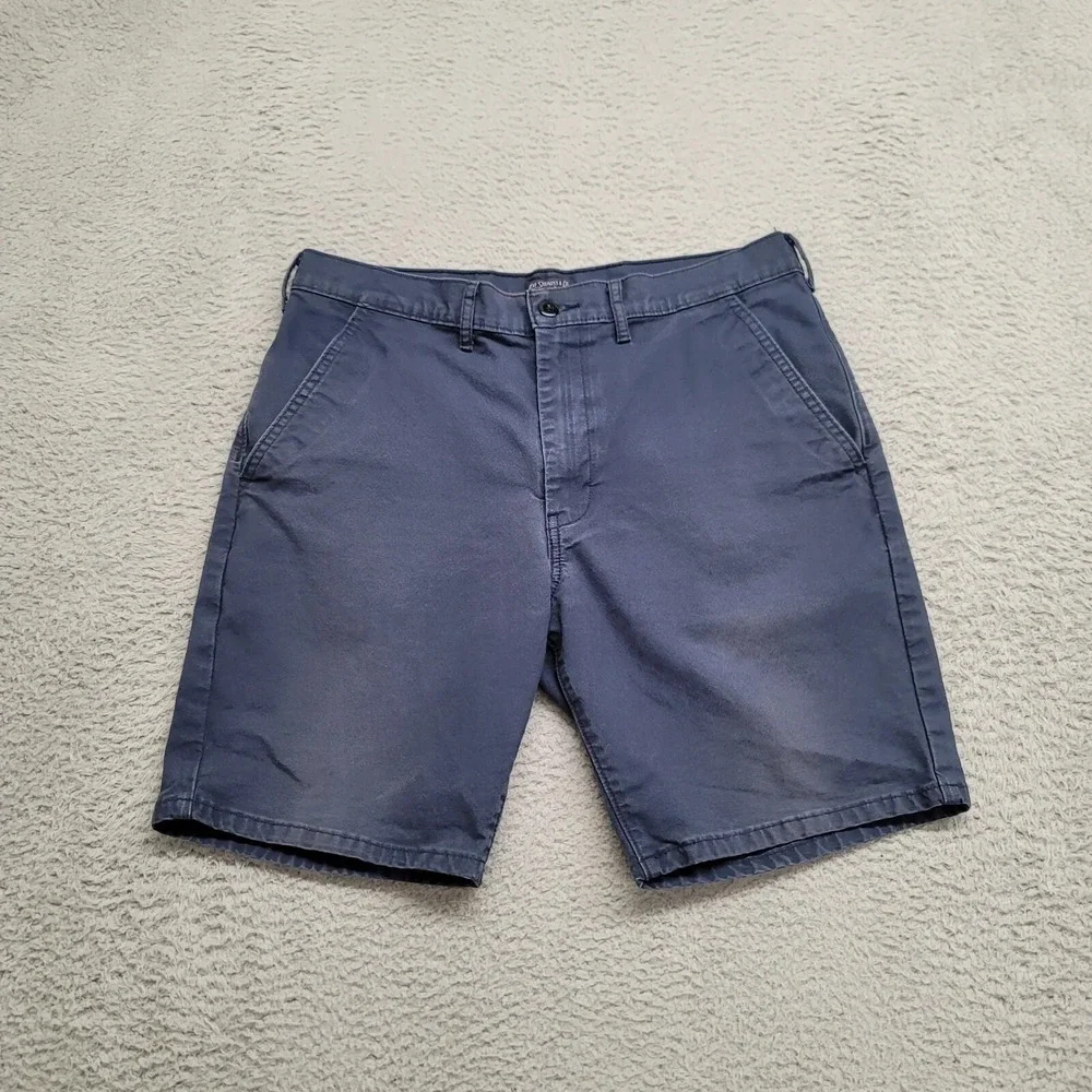 Levis Shorts Mens 34 Blue‎ Chino Outdoors Casual Skateboarding Flat Front